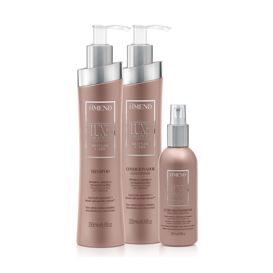 Amend Luxe Creations Blonde Care Reconstruction Sæt x 3 produkter med fluid